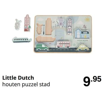 Promoties Little dutch houten puzzel stad - Little Dutch - Geldig van 23/08/2020 tot 29/08/2020 bij Baby & Tiener Megastore