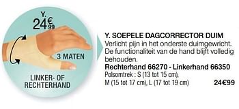 Promoties Soepele dagcorrector duim - Epitact - Geldig van 14/08/2020 tot 15/12/2020 bij Damart