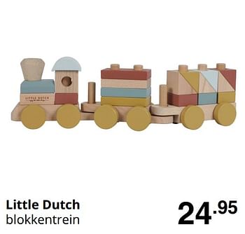 Promoties Little dutch blokkentrein - Little Dutch - Geldig van 23/08/2020 tot 29/08/2020 bij Baby & Tiener Megastore