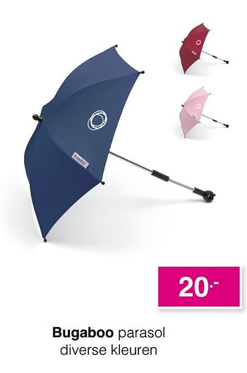 Promoties Bugaboo parasol - Bugaboo - Geldig van 23/08/2020 tot 29/08/2020 bij Baby & Tiener Megastore