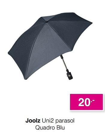 Promoties Joolz uni2 parasol quadro blu - Joolz - Geldig van 23/08/2020 tot 29/08/2020 bij Baby & Tiener Megastore