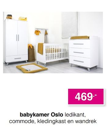 Promotions Babykamer oslo - Produit Maison - Baby & Tiener Megastore - Valide de 23/08/2020 à 29/08/2020 chez Baby & Tiener Megastore