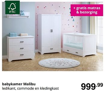 Promoties Babykamer malibu - Huismerk - Baby & Tiener Megastore - Geldig van 23/08/2020 tot 29/08/2020 bij Baby & Tiener Megastore