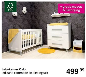 Promoties Babykamer oslo - Huismerk - Baby & Tiener Megastore - Geldig van 23/08/2020 tot 29/08/2020 bij Baby & Tiener Megastore