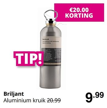 Promoties Briljant aluminium kruik - Briljant Baby - Geldig van 23/08/2020 tot 29/08/2020 bij Baby & Tiener Megastore