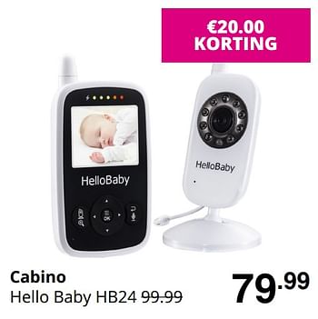 Promoties Cabino hello baby hb24 - Cabino - Geldig van 23/08/2020 tot 29/08/2020 bij Baby & Tiener Megastore