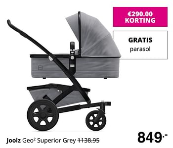Promoties Joolz geo2 superior grey - Joolz - Geldig van 23/08/2020 tot 29/08/2020 bij Baby & Tiener Megastore