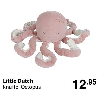 Promoties Little dutch knuffel octopus - Little Dutch - Geldig van 23/08/2020 tot 29/08/2020 bij Baby & Tiener Megastore