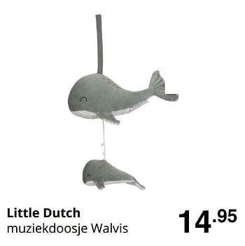 Promoties Little dutch muziekdoosje walvis - Little Dutch - Geldig van 23/08/2020 tot 29/08/2020 bij Baby & Tiener Megastore