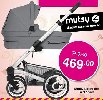 Promoties Mutsy nio inspire light shade - Mutsy - Geldig van 23/08/2020 tot 29/08/2020 bij Baby & Tiener Megastore