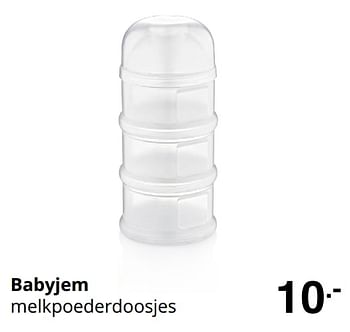 Promotions Babyjem melkpoederdoosjes - BabyJem - Valide de 23/08/2020 à 29/08/2020 chez Baby & Tiener Megastore