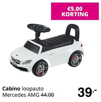 Promoties Cabino loopauto mercedes amg - Cabino - Geldig van 23/08/2020 tot 29/08/2020 bij Baby & Tiener Megastore