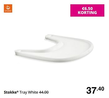 Promoties Stokke stokke tray white - Stokke - Geldig van 23/08/2020 tot 29/08/2020 bij Baby & Tiener Megastore