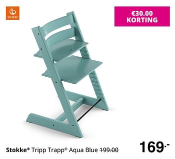 Promoties Stokke tripp trapp aqua blue - Stokke - Geldig van 23/08/2020 tot 29/08/2020 bij Baby & Tiener Megastore