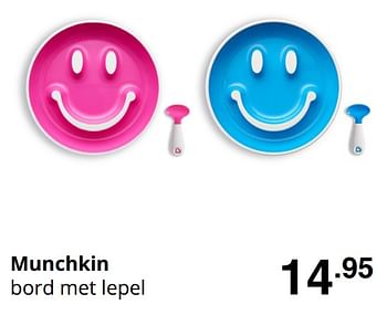 Promoties Munchkin bord met lepel - Munchkin - Geldig van 23/08/2020 tot 29/08/2020 bij Baby & Tiener Megastore