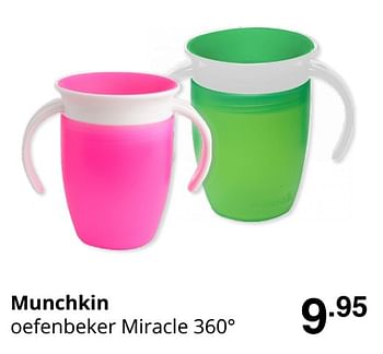 Promoties Munchkin oefenbeker miracle 360° - Munchkin - Geldig van 23/08/2020 tot 29/08/2020 bij Baby & Tiener Megastore