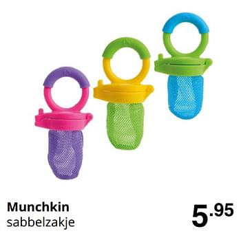 Promoties Munchkin sabbelzakje - Munchkin - Geldig van 23/08/2020 tot 29/08/2020 bij Baby & Tiener Megastore