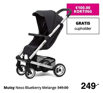 Promoties Mutsy nexo blueberry melange - Mutsy - Geldig van 23/08/2020 tot 29/08/2020 bij Baby & Tiener Megastore