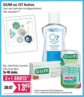 Promotions Soft-picks comfort flex cool mint - GUM - Valide de 12/08/2020 à 29/08/2020 chez De Online Drogist