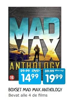 Promotions Boxset mad max anthology - Produit Maison - Boekenvoordeel - Valide de 22/08/2020 à 29/08/2020 chez BoekenVoordeel