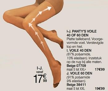 Promoties Panty`s voile 40 den - Huismerk - Damart - Geldig van 14/08/2020 tot 15/12/2020 bij Damart