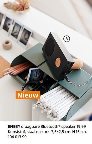 Promoties Eneby draagbare bluetooth - luidspreker - Huismerk - Ikea - Geldig van 20/08/2020 tot 15/08/2021 bij Ikea