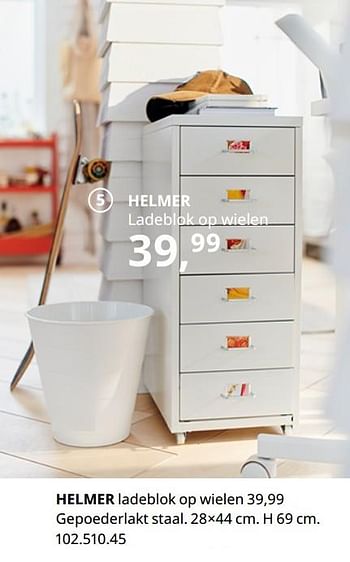 Promoties Helmer ladeblok op wielen - Huismerk - Ikea - Geldig van 20/08/2020 tot 15/08/2021 bij Ikea
