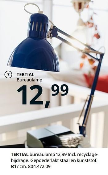 Promoties Tertial bureaulamp - Huismerk - Ikea - Geldig van 20/08/2020 tot 15/08/2021 bij Ikea