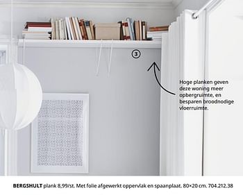 Promoties Bergshult plank - Huismerk - Ikea - Geldig van 20/08/2020 tot 15/08/2021 bij Ikea