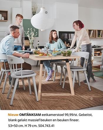 Promoties Omtänksam eetkamerstoel - Huismerk - Ikea - Geldig van 20/08/2020 tot 15/08/2021 bij Ikea