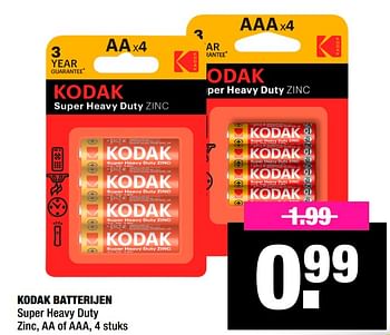 Promoties Kodak batterijen - Kodak - Geldig van 24/08/2020 tot 06/09/2020 bij Big Bazar