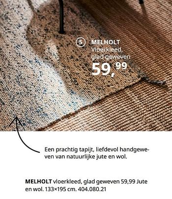 Promotions Melholt vloerkleed, glad geweven - Produit maison - Ikea - Valide de 20/08/2020 à 15/08/2021 chez Ikea