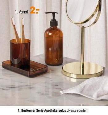 Promoties Badkamer serie apothekersglas - Huismerk - Kwantum - Geldig van 31/08/2020 tot 13/09/2020 bij Kwantum