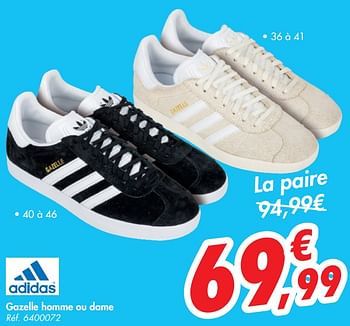 Implacable borgoña País de origen Adidas Gazelle homme ou dame - En promotion chez Carrefour