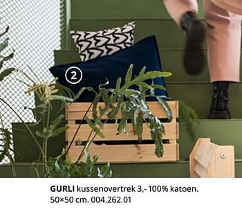 Promoties Gurli kussenovertrek - Huismerk - Ikea - Geldig van 20/08/2020 tot 15/08/2021 bij Ikea