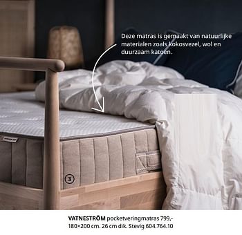 Promoties Vatneström pocketveringmatras - Huismerk - Ikea - Geldig van 20/08/2020 tot 15/08/2021 bij Ikea