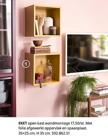 Promoties Eket open kast wandmontage - Huismerk - Ikea - Geldig van 20/08/2020 tot 15/08/2021 bij Ikea