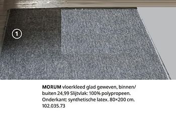 Promoties Morum vloerkleed glad geweven, binnen- buiten - Huismerk - Ikea - Geldig van 20/08/2020 tot 15/08/2021 bij Ikea