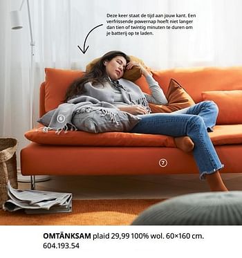 Promoties Omtänksam plaid - Huismerk - Ikea - Geldig van 20/08/2020 tot 15/08/2021 bij Ikea