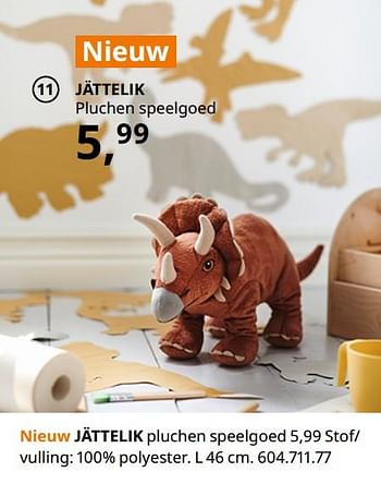 Promoties Jättelik pluchen speelgoed - Huismerk - Ikea - Geldig van 20/08/2020 tot 15/08/2021 bij Ikea