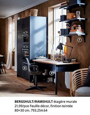 Promotions Bergshult-ramshult wandplank - Produit maison - Ikea - Valide de 20/08/2020 à 15/08/2021 chez Ikea