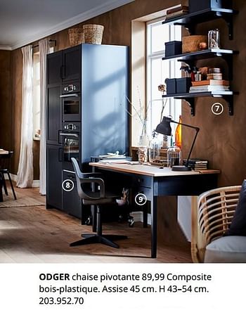 Promoties Odger chaise pivotante - Huismerk - Ikea - Geldig van 20/08/2020 tot 15/08/2021 bij Ikea