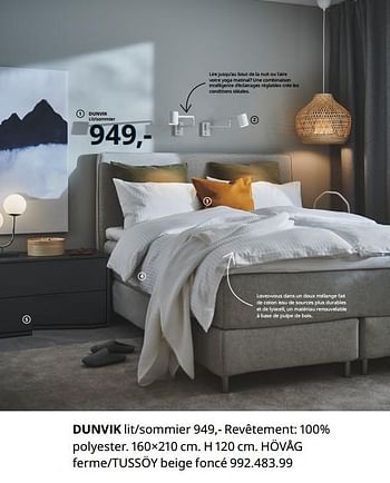 Promotions Dunvik lit-sommier - Produit maison - Ikea - Valide de 20/08/2020 à 15/08/2021 chez Ikea