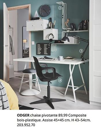 Promotions Odger chaise pivotante - Produit maison - Ikea - Valide de 20/08/2020 à 15/08/2021 chez Ikea