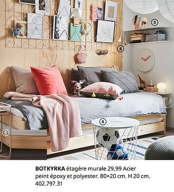 Promoties Botkyrka étagère murale - Huismerk - Ikea - Geldig van 20/08/2020 tot 15/08/2021 bij Ikea