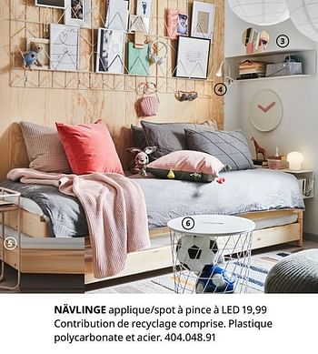 Promotions Nävlinge applique-spot à pince à led - Produit maison - Ikea - Valide de 20/08/2020 à 15/08/2021 chez Ikea