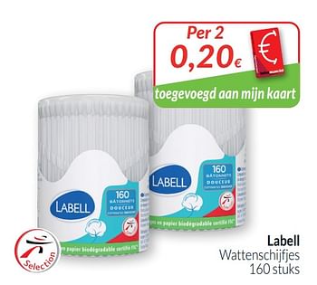 Promoties Labell wattenschijfjes - Labell - Geldig van 01/09/2020 tot 30/09/2020 bij Intermarche