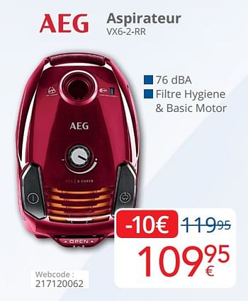 Promotions Aeg aspirateur vx6-2-rr - AEG - Valide de 01/09/2020 à 30/09/2020 chez Eldi
