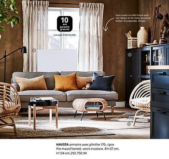 Promotions Havsta armoire avec plinthe - Produit maison - Ikea - Valide de 20/08/2020 à 15/08/2021 chez Ikea