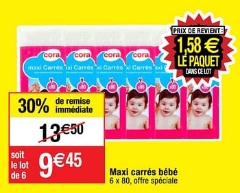 Promotions Maxi carrés bébé - Cora - Valide de 25/08/2020 à 06/09/2020 chez Migros